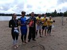 Beach SM 3.8.2019, II Noora, Juuso ja Jyrki I Antti, Jaakko ja Johanna